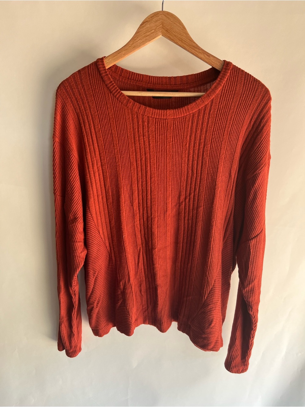 Simply Vera Vera Wang Blouse Burnt Orange Sz XL Long Sleeve Knit EUC